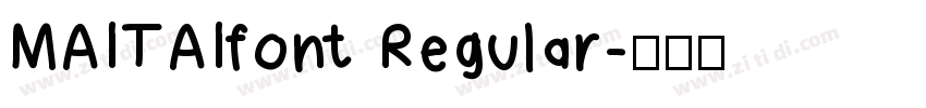 MAITAIfont Regular字体转换